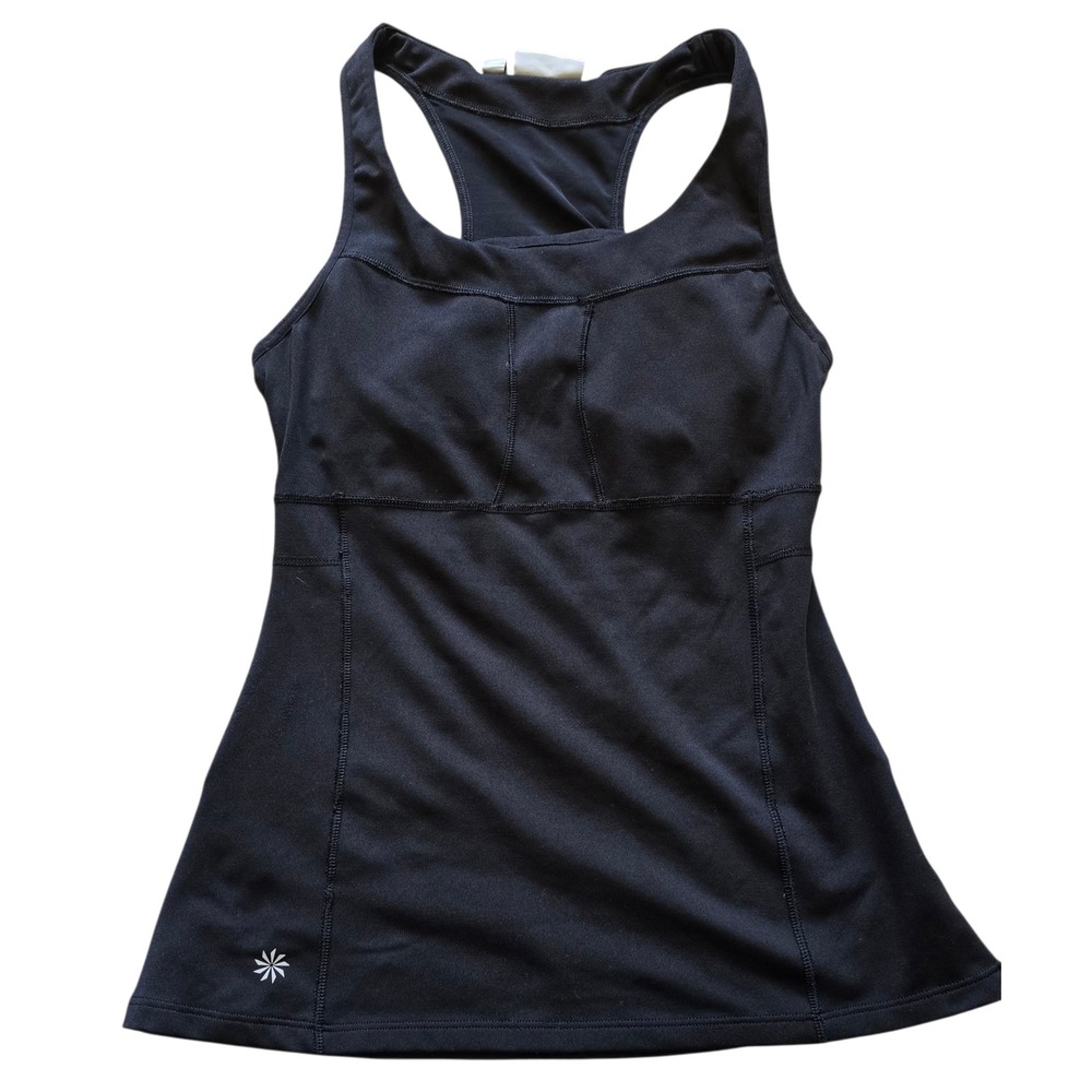 Athleta Black Workout Tank Top Racerback Built In Bra‎ Activewear Sz S